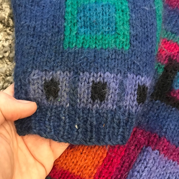 Vintage 90’s L.L. Bean Geometric Mohair Sweater - Picture 4 of 7